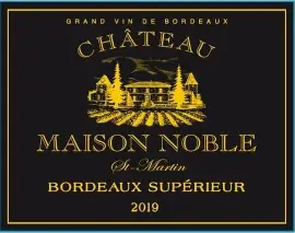 Chateau Maison Noble 2019 Saint Martin Bordeaux Superieur