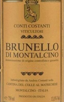 Costanti 2016 Brunello di Montalcino