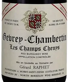 Gerard Raphet 2021 Gevrey-Chambertin Les Champs Chenys Vieilles Vignes
