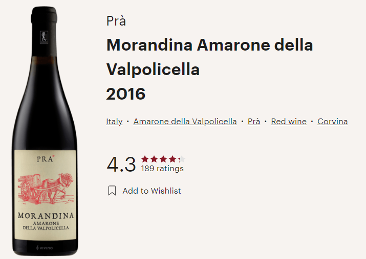 » Pra 2016 Amarone della Valpolicella Morandina