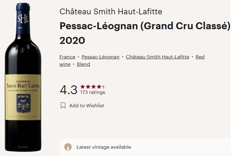 smith haut lafitte vivino