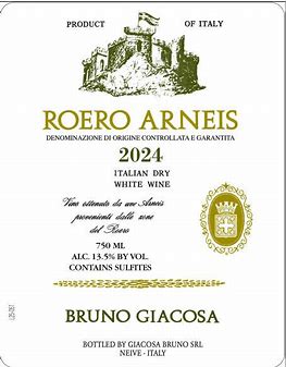 Bruno Giacosa 2024 Roero Arneis