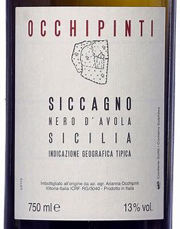 Occhipinti 2021 Siccagno Nero d'Avola