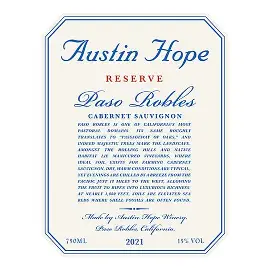 Austin Hope 2021 Reserve Cabernet Sauvignon