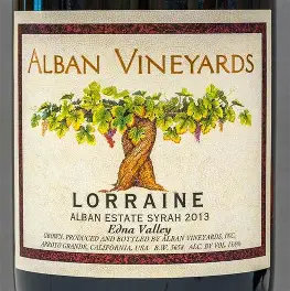 Alban Vineyards 2019 Syrah Lorraine Alban Estate Vineyard