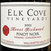 Elk Cove 2022 Pinot Noir Mount Richmond