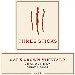 Three Sticks 2021 Chardonnay Gap’s Crown Vineyard