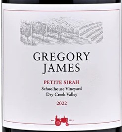 Gregory James 2022 Petite Sirah Schoolhouse Vineyard