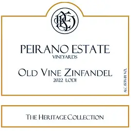 Peirano Estate Vineyards 2022 Zinfandel Heritage Collection Old Vines
