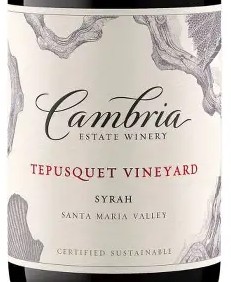 Cambria Syrah Tepusquet Vineyard