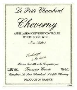 Francois Cazin 2024 Le Petit Chambord Cheverny Blanc
