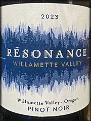 Resonance 2023 Pinot Noir Willamette Valley