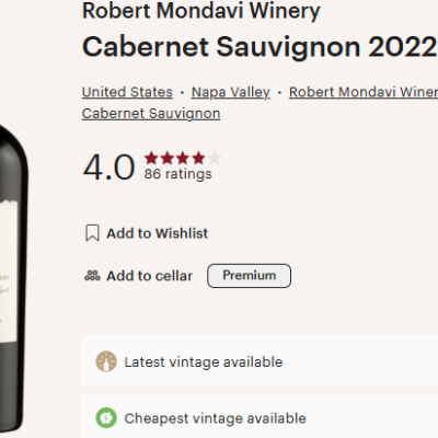 Robert Mondavi 2022 Cabernet Sauvignon