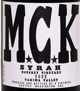 K Vintners 2022 Syrah M.C.K. Motor City Kitty