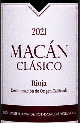 Bodegas Benjamin de Rothschild & Vega Sicilia 2021 Macan Clasico