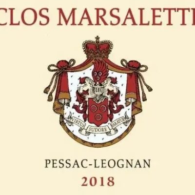 Clos Marsalette 2018 Pessac Leognan Rouge