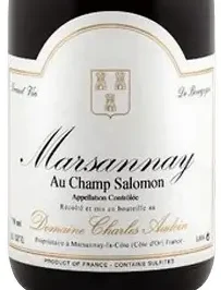 Domaine Charles Audoin 2023 Marsannay Au Champ Salomon Rouge
